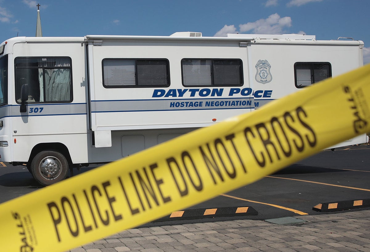 Zona del tiroteo en Dayton, Ohio