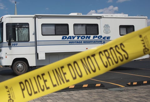 Zona del tiroteo en Dayton, Ohio