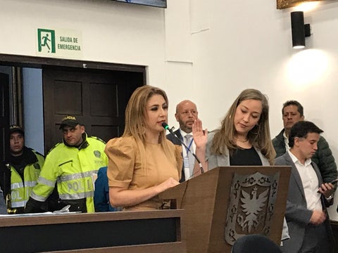 Presidenta del Concejo de Bogotá, Patricia Mosquera, posesionó como concejal a Carolina Villegas