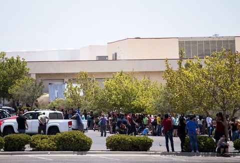 Parqueadero del Wal-Mart en donde ocurrió la masacre en Texas