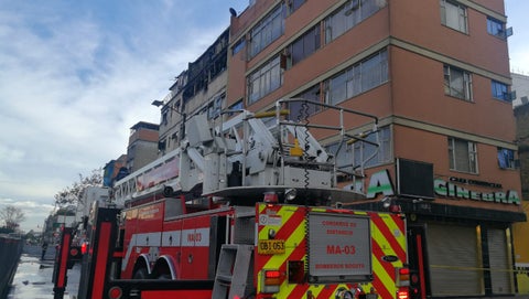 Incendio en el sector de Chapinero