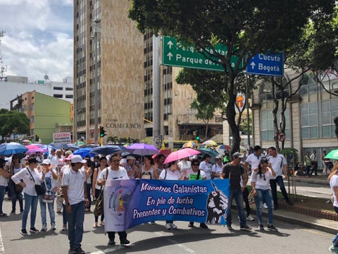 Marchas de Fecode en Bucaramanga.