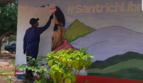 Exguerrilleros borran cara de 'Santrich' de mural en ETCR de Cesar