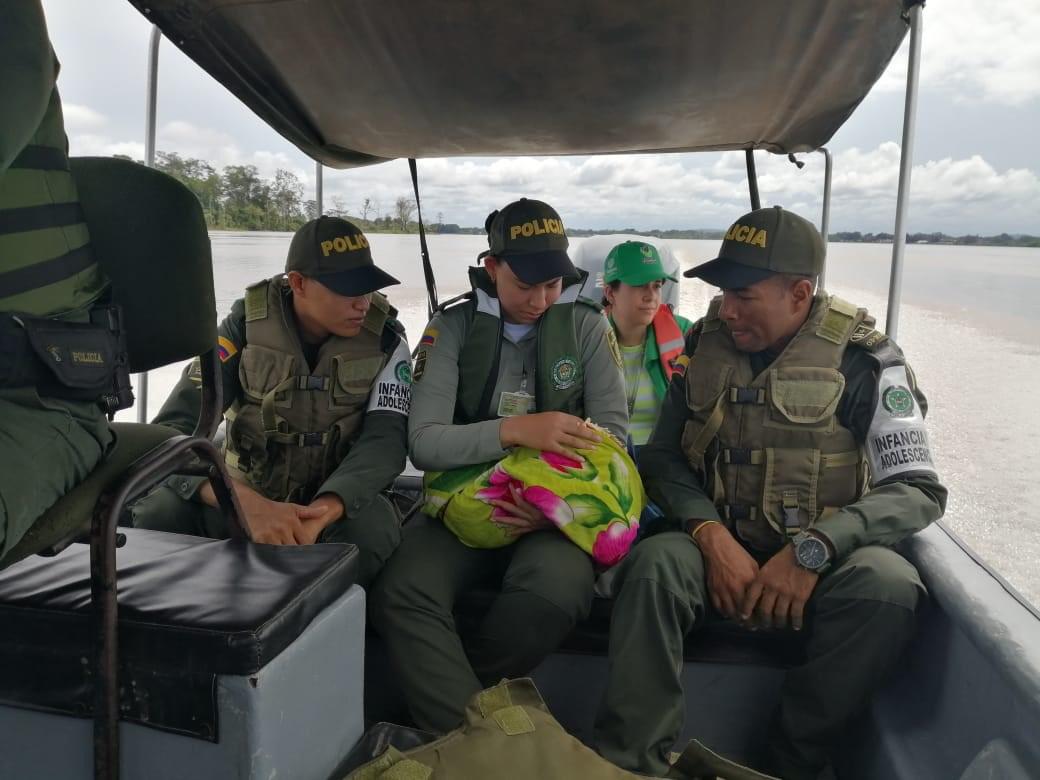 Bebé recién nacida en Guainía