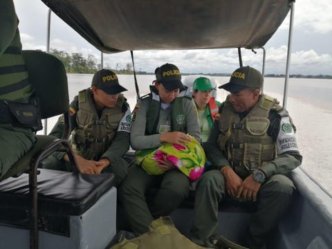 Bebé recién nacida en Guainía