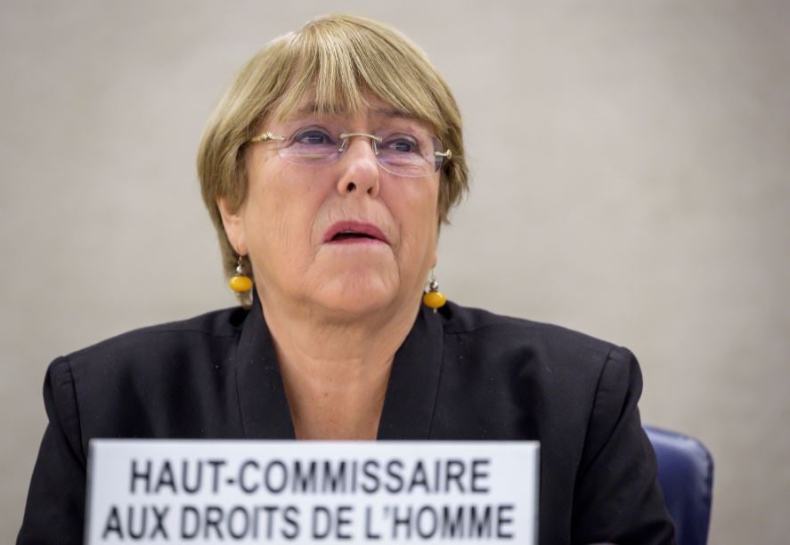 Michelle Bachelet, alta comisionada de DDHH de la ONU