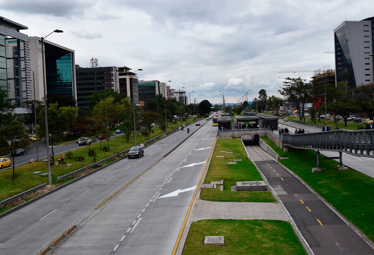 La calle 26, en Bogotá