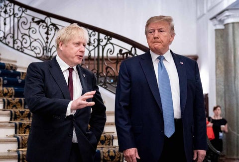 Boris Johnson y Donald Trump.