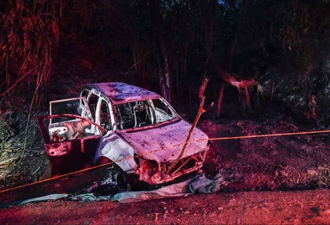 Escena del asesinato de la candidata a la alcaldía de Suárez (Cauca), Karina García.