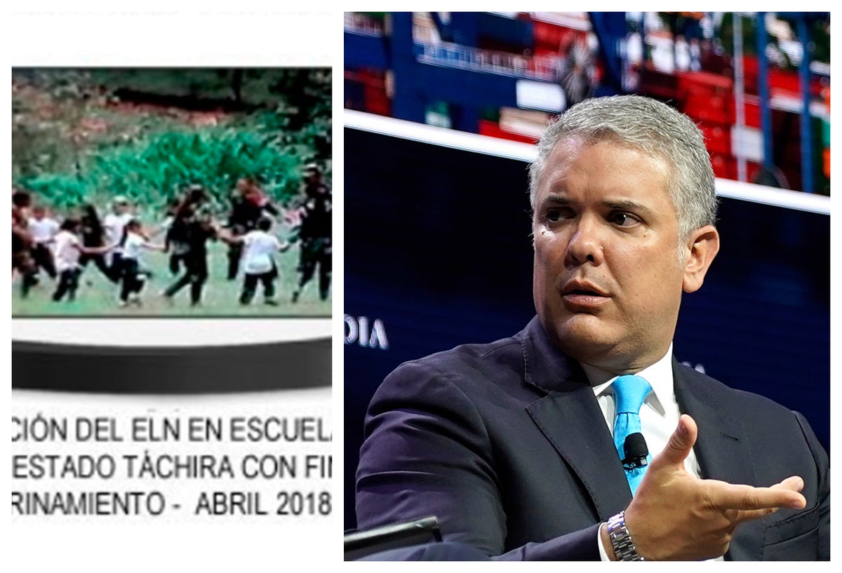 La foto que el presidente Iván Duque presentó ante la ONU, en Nueva York