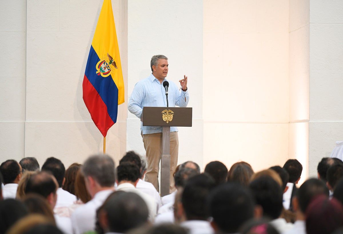 El presidente Iván Duque en Santa Marta