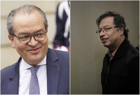 Fernando Carrillo y Gustavo Petro, procurador y senador, respectivamente
