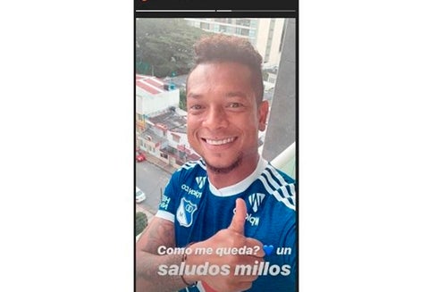 Fredy Guarín con la camiseta de Millonarios
