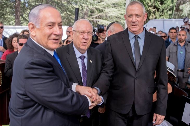 Benjamin Netanyahu y Benny Gantz