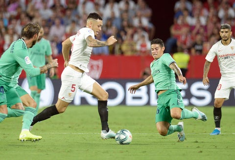 James Rodríguez jugando con el Real Madrid