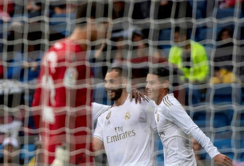 James Rodríguez, titular con el Real Madrid