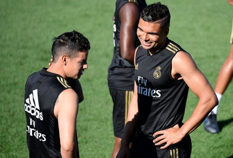 James Rodríguez y Casemiro