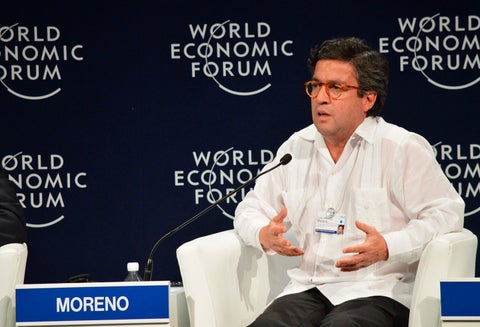 Luis Alberto Moreno, presidente del Banco Interamericano de Desarrollo (BID), el 7 de mayo de 2015 en Cancún (México)