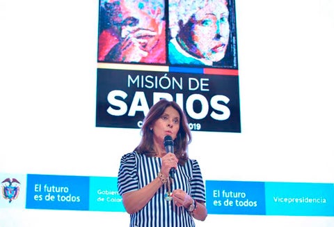 Marta Lucía Ramírez, vicepresidenta de la República, en la Segunda Cumbre de la Misión Internacional de Sabios desarrollada en Cartagena