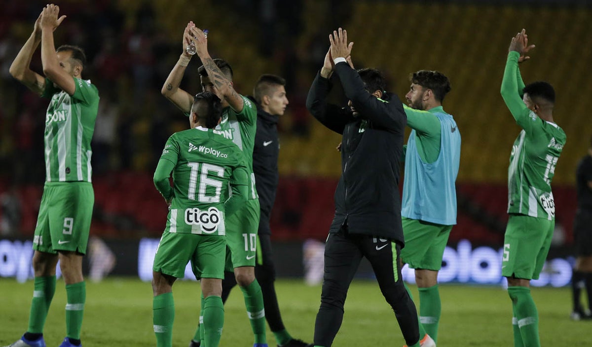 Atlético Nacional celebrando un triunfo