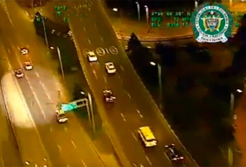 La persecución que se registró en Bogotá