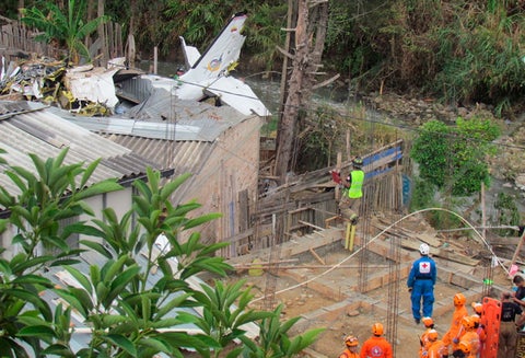 La avioneta que cayó en Popayán, causando la muerte de siete personas