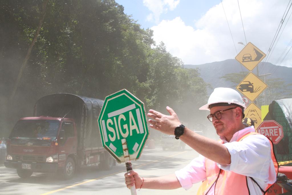 Vía al Llano a la altura del Kilómetro 58