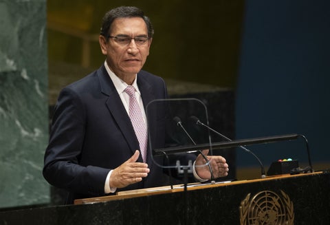 Martin Vizcarra, presidente peruano, ante la ONU
