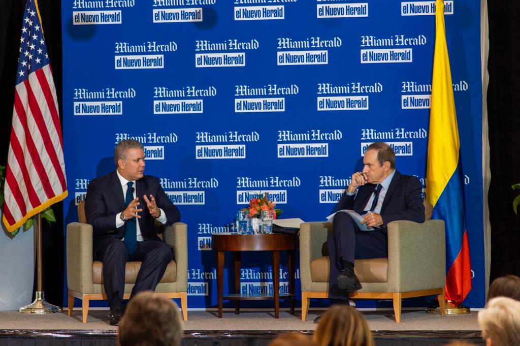 Presidente Duque en conversatorio con el Nuevo Herald