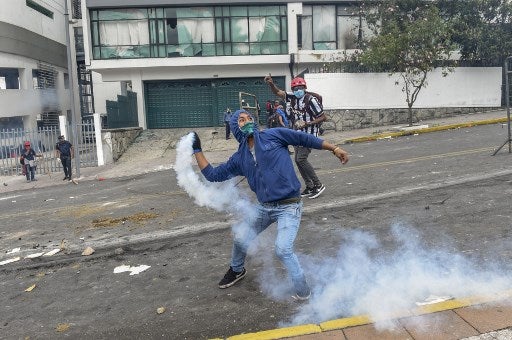 Protestas ecuador vandalismo