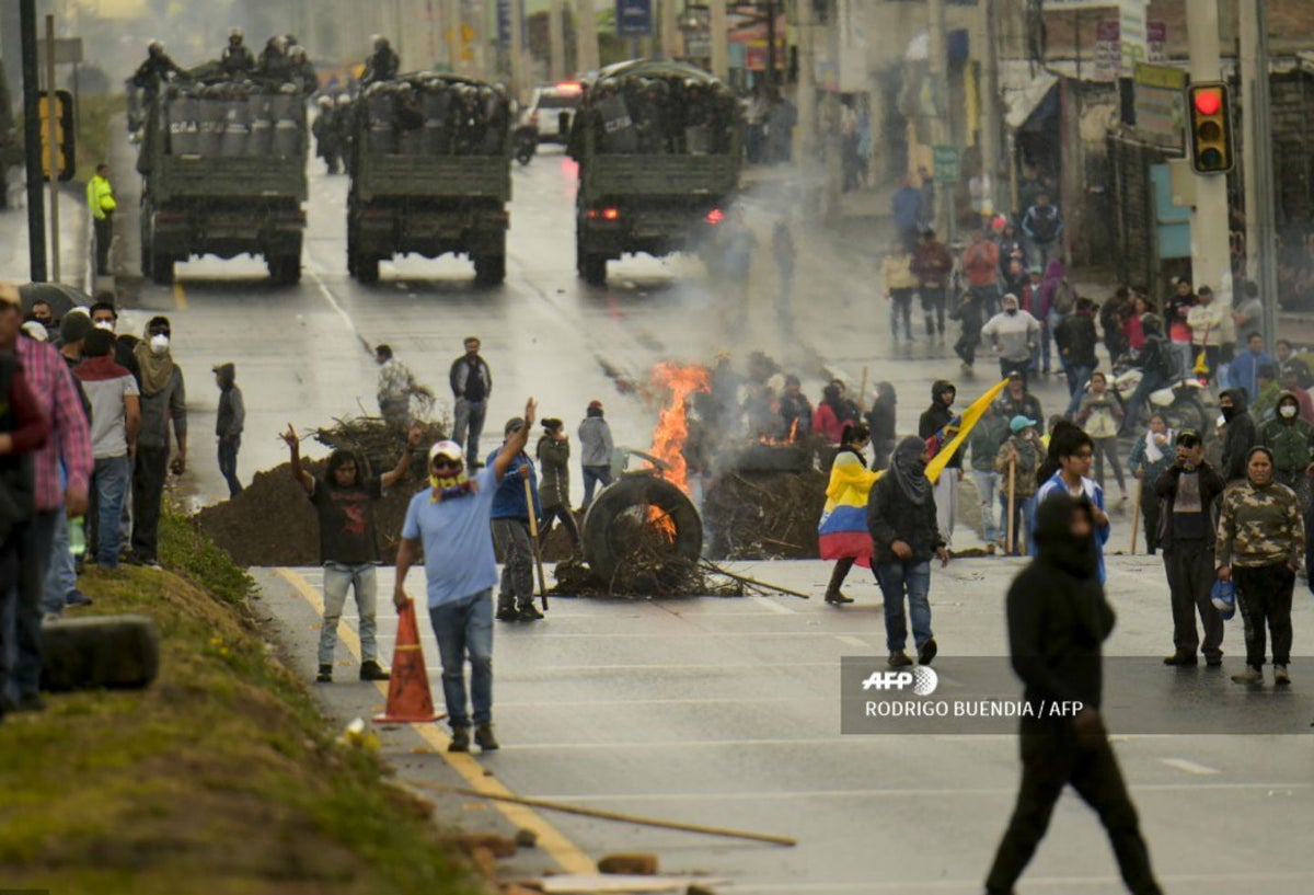 Violentas protestas en Ecuador