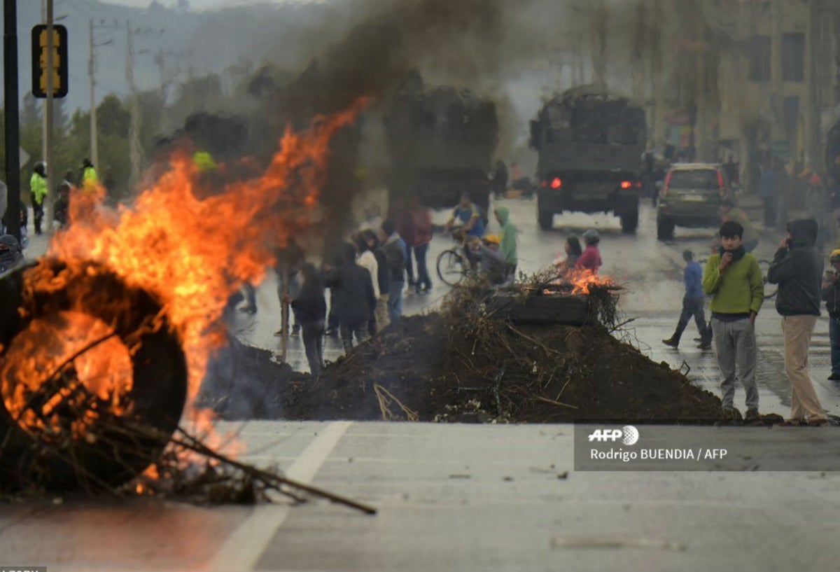 Violentas protestas en Ecuador