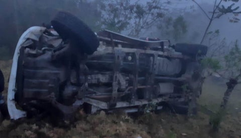 Imagen del accidente de los candidatos en Cauca.