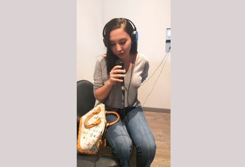 Aida Victoria Merlano en la entrevista concedida a LA FM en Barranquilla