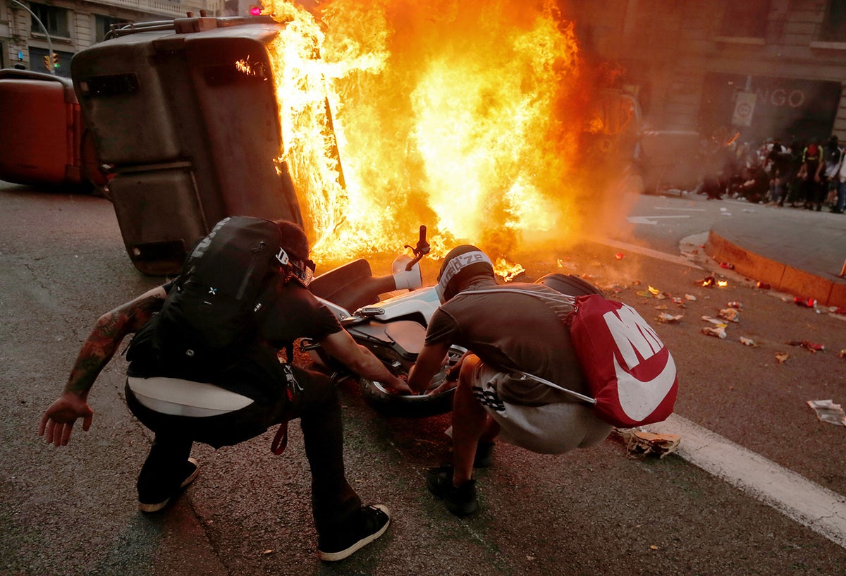 Barcelona, en medio de las manifestaciones