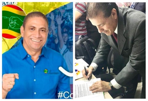 Juan Mejía, candidato a la Asamblea de Bolívar, y Luis Daniel Vargas, aspirante a la Gobernación del mismo departamento