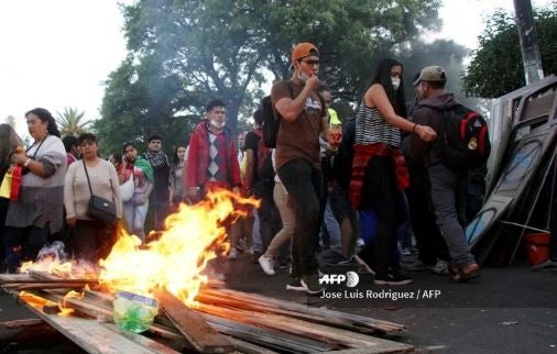 Manifestaciones en Bolivia