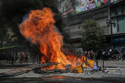 Violentas protestas en Chile