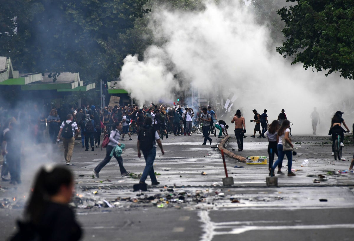 Violentas protestas en Chile