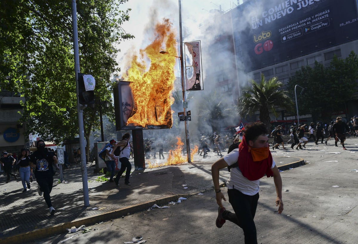 Violentas protestas en Chile