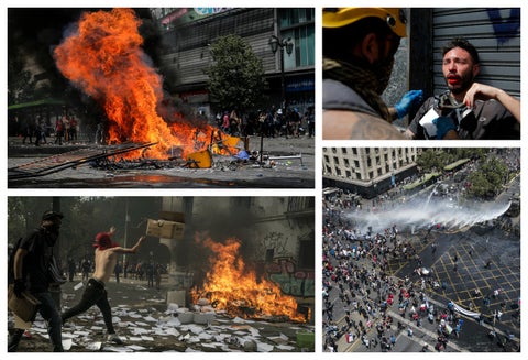 Violentas protestas en Chile