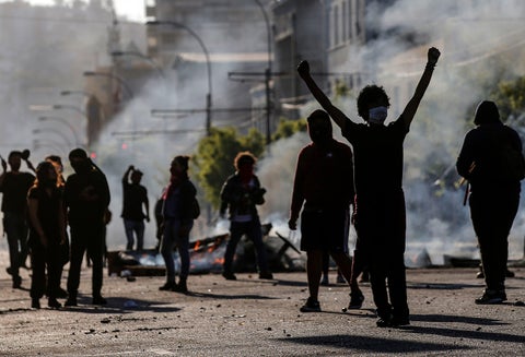 Las protestas en Valparaiso (Chile)