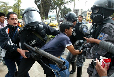 Disturbios en protestas en Ecuador