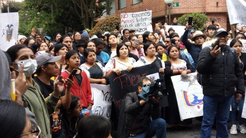 En la Embajada de Ecuador, en Bogotá, no había funcionarios