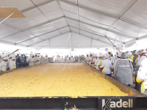 Récord de huevos revueltos