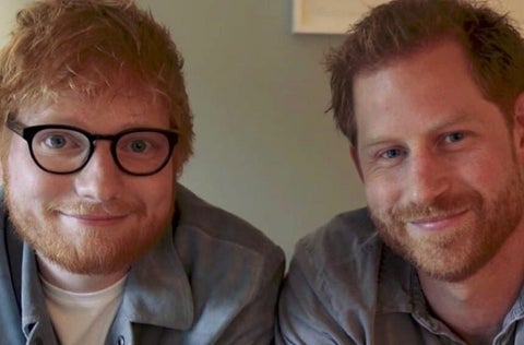 El príncipe Harry y el cantante Ed Sheeran