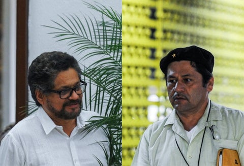 Iván Márquez y Edinson Romaña