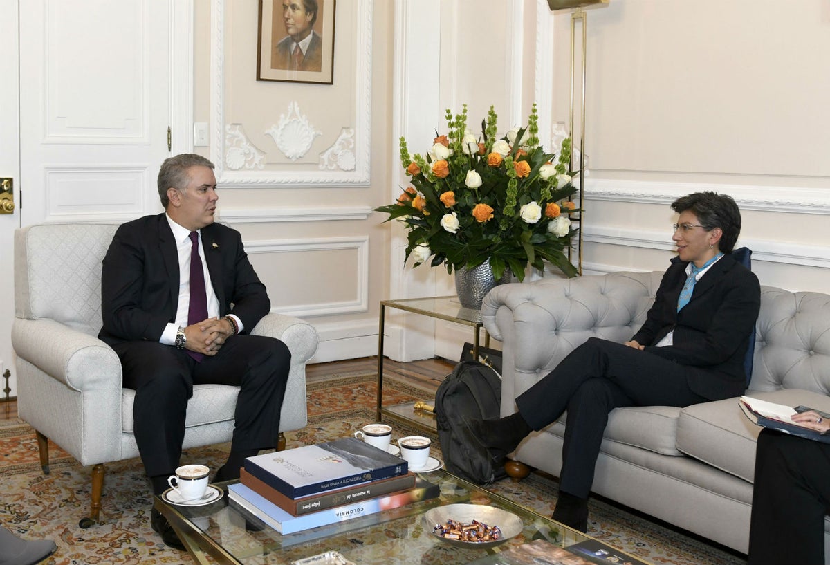 Iván Duque reunido con Claudia López