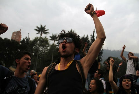 Marchas de estudiantes en Bogotá