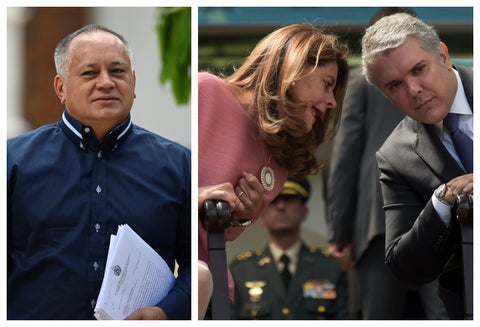 Diosdado Cabello y Marta Lucía Ramírez